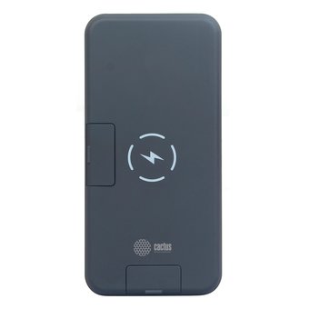  Мобильный аккумулятор Cactus CS-PBFSQT-10000 Li-Pol 10000mAh 3A 1xUSB беспроводная зарядка черный 
