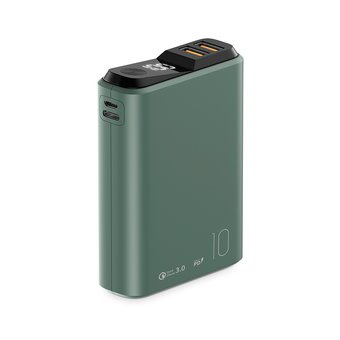  Внешний аккумулятор OLMIO QS-10 (39185) 10000mAh тёмно-зелёный 