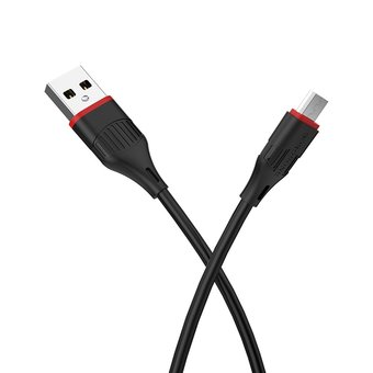  Дата-кабель BOROFONE BX17 Enjoy micro 1м (чёрный) (о) 