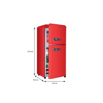 Холодильник HARPER HRF-T140M Red 