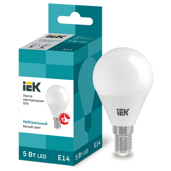  Лампочка IEK LLE-G45-5-230-40-E14 