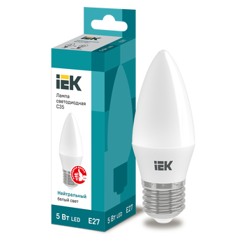  Лампочка IEK LLE-C35-5-230-40-E27 