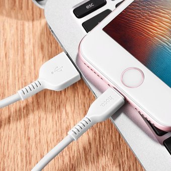  Дата-кабель HOCO X20 Flash lightning 2м белый 