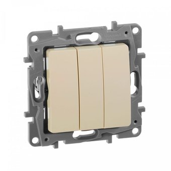  Выключатель Legrand Etika скрыт. 3кл. IP20 слоновая кость (672313) 