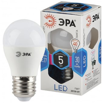  Лампочка Эра LED P45-5W-840-E27 (Б0028488) 