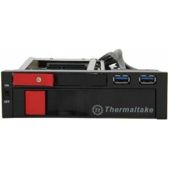  Сменный бокс для HDD Thermaltake Max5 Duo ST0026Z SATA III пластик/сталь черный 2.5" 3.5" 