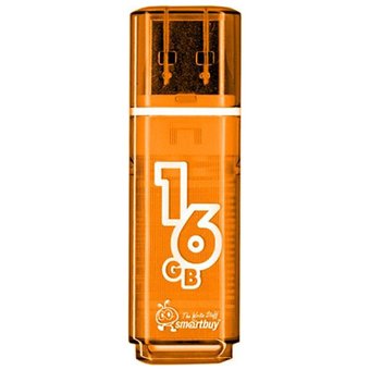  USB-флешка Smartbuy 16Gb Glossy series Orange SB16GBGS-Or 
