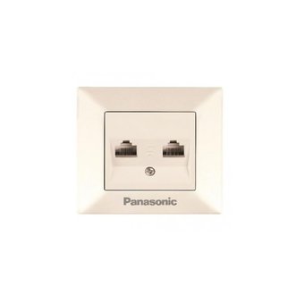  Розетка компьютерная Panasonic Arkedia Slim (WNTC04052BG-RU) скрыт. IP20 бежевый (1шт) 