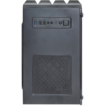  Корпус ExeGate Mistery R3 EX294383RUS Minitower (mATX, без БП, 2*USB+1*USB3.0, аудио, черный, 4 вент. 12см с RGB подсветкой) 