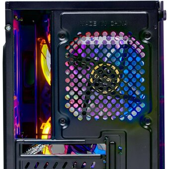  Корпус ExeGate Mistery R3 EX294383RUS Minitower (mATX, без БП, 2*USB+1*USB3.0, аудио, черный, 4 вент. 12см с RGB подсветкой) 