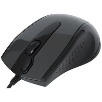  Мышь A4Tech N-500F V-TRACK серый глянец/черный 