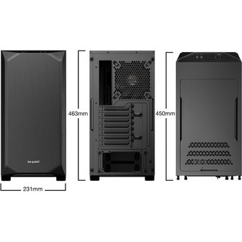  Корпус be quiet! Pure Base 500 Black, midi-tower, (BG034) ATX, 2x Pure Wings 2 140mm fans 