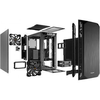  Корпус be quiet! Pure Base 500 Black, midi-tower, (BG034) ATX, 2x Pure Wings 2 140mm fans 