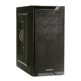  Корпус ExeGate QA-412U Black (EX272745RUS) mATX, XP400, Black, 120mm, 2xUSB+2xUSB3.0, Audio 
