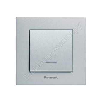  Переключатель Panasonic Karre&Arkedia скрыт. 1кл. IP20 серебро (1шт) (WKTT00042SL-RU) 