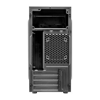  Корпус Ginzzu D350 RGB Black, mATX, Mini-Tower, черный, Без БП 