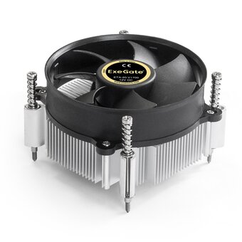  Кулер ExeGate ETA-20.V1700 EX292654RUS (Al, LGA1700/1150/1151/1155/1156/1200/1366, TDP 90W, Fan 95mm, 2400RPM, Hydro bearing, 3pin, 22db, 340г 