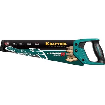  Ножовка KRAFTOOL Alligator Black 15205-40 для точного реза 400 мм, 11 TPI 3D зуб 