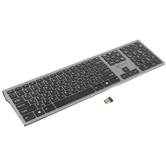  Клавиатура Oklick 890S (1196549) беспроводная USB серый 