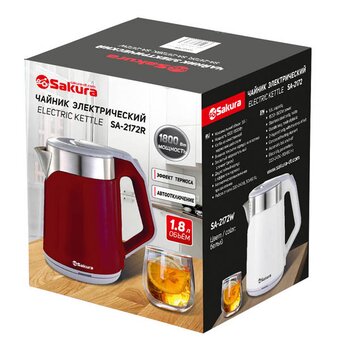  Электрочайник SAKURA SA-2172R красный 