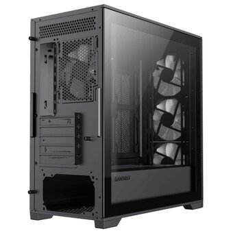  Корпус GameMax Destroyer TGB, mATX, black, w/o psu, w/1xUSB3.0+2xUSB2.0, Combo Audio, w/3x12cm ARGB front fan 
