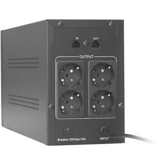  ИБП ExeGate SpecialPro Smart LLB-1200.LCD.AVR.EURO.RJ (EP285495RUS) 1200VA/750W, LCD, AVR, 4 евророзетки, RJ45/11, Black 