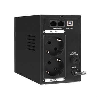  ИБП ExeGate SpecialPro Smart LLB-500.LCD.AVR.2SH.USB (EX294614RUS) 500VA/300W, LCD, AVR, 2*Schuko, USB, Black 