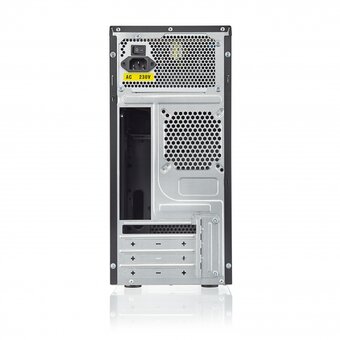  Корпус Foxline FL–628-FZ450R-U32 mATX case, black, w/PSU 450W 12cm, w/2xUSB2.0, w/2xUSB3.0 w/pwr cord, w/o FAN 