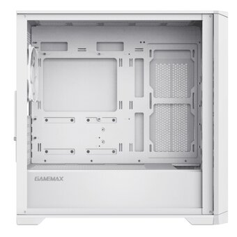 Корпус GameMax Destroyer TGW, mATX, white, w/o psu, w/1xUSB3.0+2xUSB2.0, Combo Audio, w/3x12cm ARGB front fan 