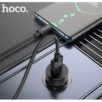  АЗУ HOCO Z49A Level 1USB, QC3.0 car charger set Micro (черный) 