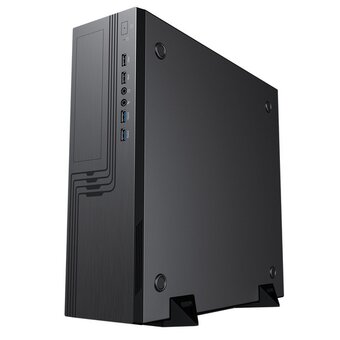  Корпус Powerman EL555 (6188897) Slim Case Black PM-450TFX,80+Bronze U3.0*2+U2*2+2*combo Audio fan 9cm, intrusion switch mATX, Mini-ITX 