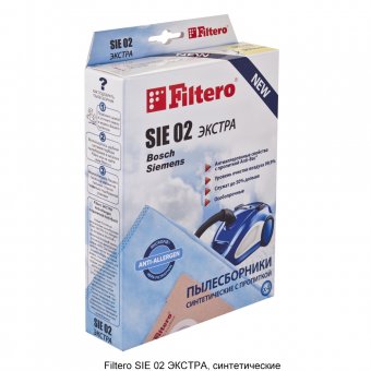  Мешки для пылесоса Filtero SIE 02 Экстра (4 шт) Bosch, Siemens 