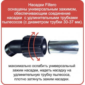  Турбо-щетка для пылесоса Filtero FTN 21 универсальная компактная 19 см 
