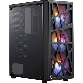  Корпус Formula Mana черный без БП ATX 6x120mm 2xUSB2.0 1xUSB3.0 audio bott PSU 