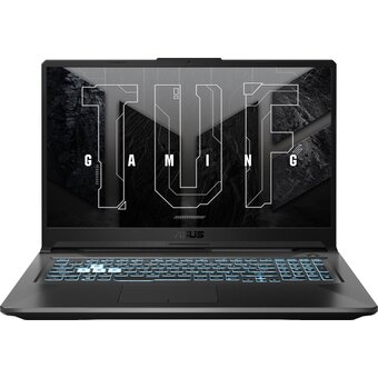  Ноутбук Asus TUF Gaming F17 FX706HF-HX014 (90NR0HC4-M001M0) i5 11400H 16Gb SSD512Gb GeF RTX 2050 4Gb 17.3" IPS FHD (1920x1080) noOS black WiFi BT Cam 