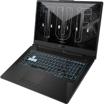  Ноутбук Asus TUF Gaming F17 FX706HF-HX014 (90NR0HC4-M001M0) i5 11400H 16Gb SSD512Gb GeF RTX 2050 4Gb 17.3" IPS FHD (1920x1080) noOS black WiFi BT Cam 