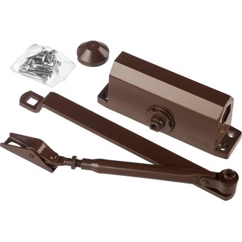  Доводчик дверной STAYER 37917-100, для дверей массой до 100 кг, цвет коричневый 