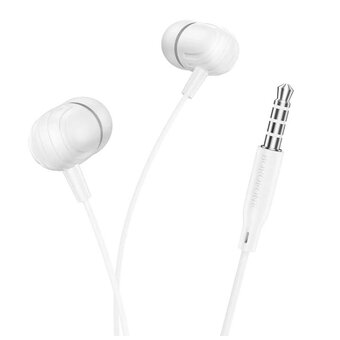  Наушники BOROFONE BM77 Ascending universal headset with microphone (белый) 