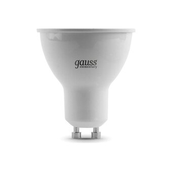  Лампа Gauss Elementary MR16 (13627) светодиодная 7Вт цок. GU10 спот 220B 4100K св.свеч.бел.нейт.MR16 (упак. 10шт) 