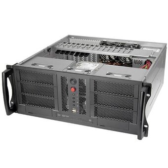  Корпус Chenbro RM41300-FS81-U3 (RM41300H12*13729) For Tesla GPU MB 12"x13", 3x5.25"+2x3.5"+4x Internal 3.5"+Slim ODD 