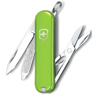  Нож перочинный Victorinox Classic Smashed Avocado (0.6223.43G) 58мм 7функц. карт.коробка 