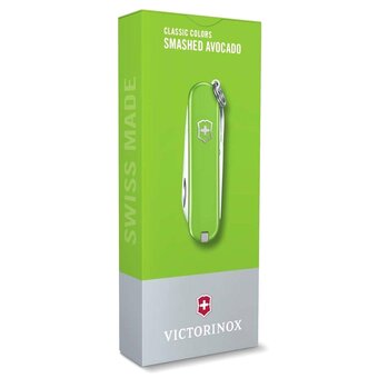  Нож перочинный Victorinox Classic Smashed Avocado (0.6223.43G) 58мм 7функц. карт.коробка 