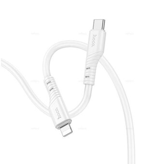  Дата-кабель HOCO X97 Crystal color silicone charging data cable Lightning (белый) 