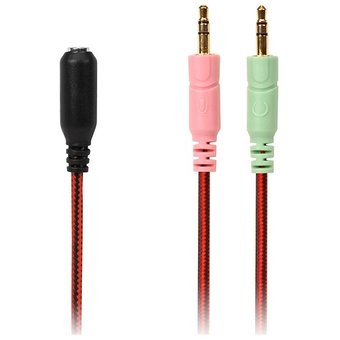  Наушники с микрофоном Sven AP-G988MV черный/красный 2.2м 