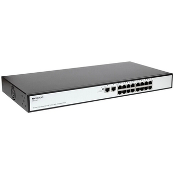  Коммутатор ORIGO (OS1218P/190W/A1A) неуправляемый PoE 16x100Base-TX PoE+, 2x1000Base-T, PoE-бюджет 190 Вт, корпус металл 