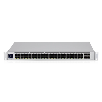  Коммутатор Ubiquiti UniFi Switch 48 PoE (USW-48-PoE-EU) PoE в стойку, 48х 1G RJ45, 4х SFP, раздача 195 Вт, (072146) 