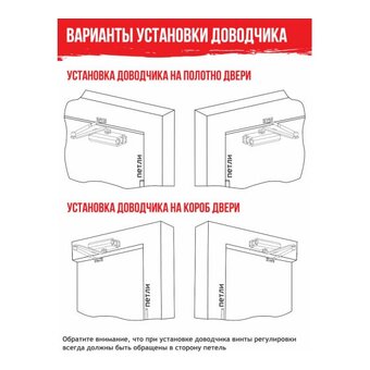  Доводчик НОРА-М Isparus 410 (17200) дверной 15-60кг коричневый 