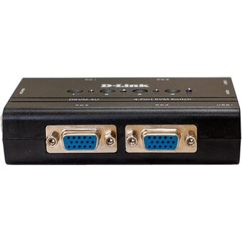  KVM-переключатель D-Link DKVM-4U (DKVM-4U/C2A) 4-port KVM Switch, VGA+USB ports 