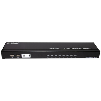  KVM-переключатель D-Link KVM-440 (KVM-440/C2A) 8-port KVM Switch, VGA+USB ports 