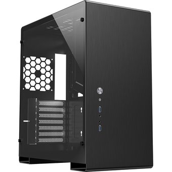  Корпус Jonsbo U5 Black без БП, бок. панели из зак. стекла, mini-ITX, micro-ATX, ATX, черный 